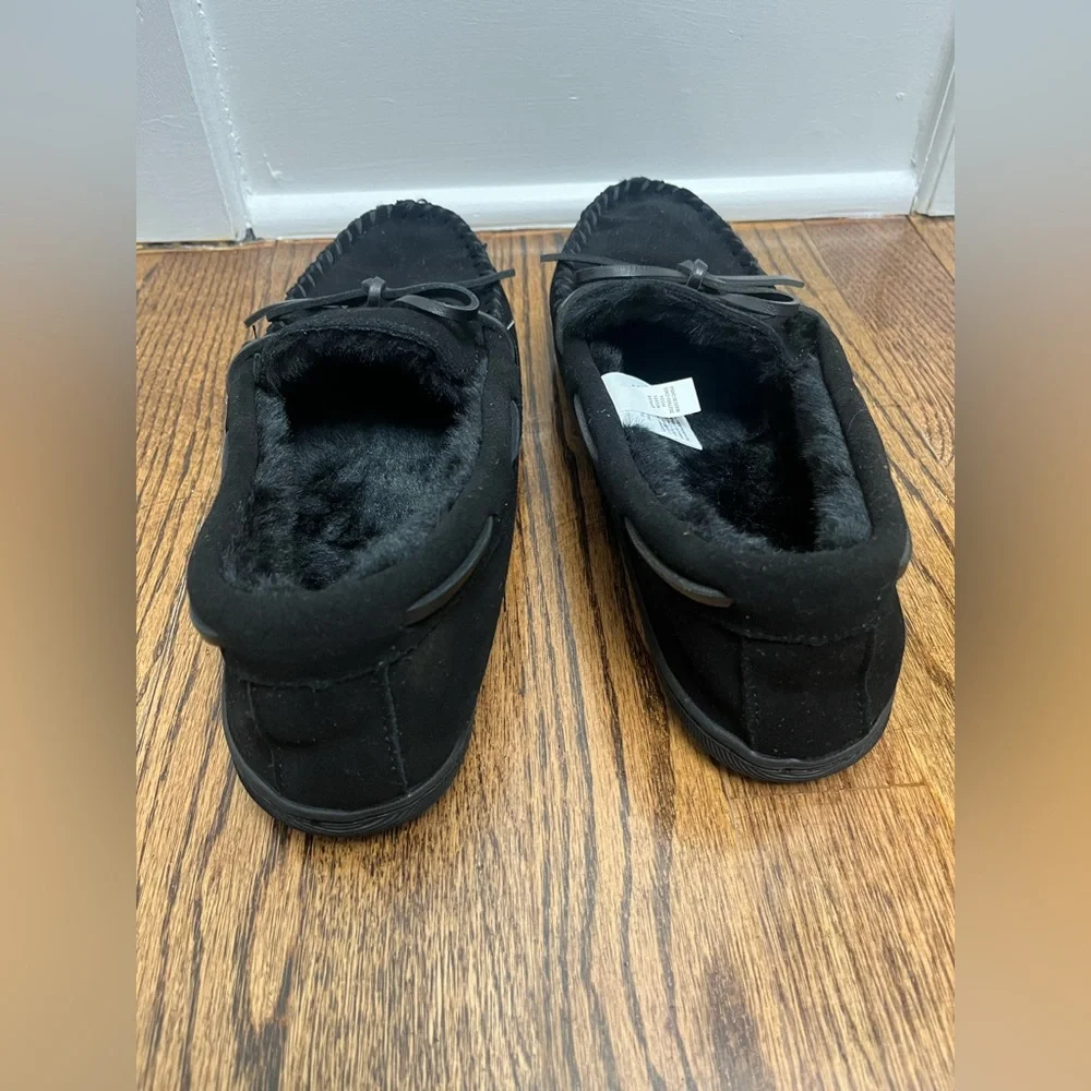J.Crew Sherpa-lined suede slippers